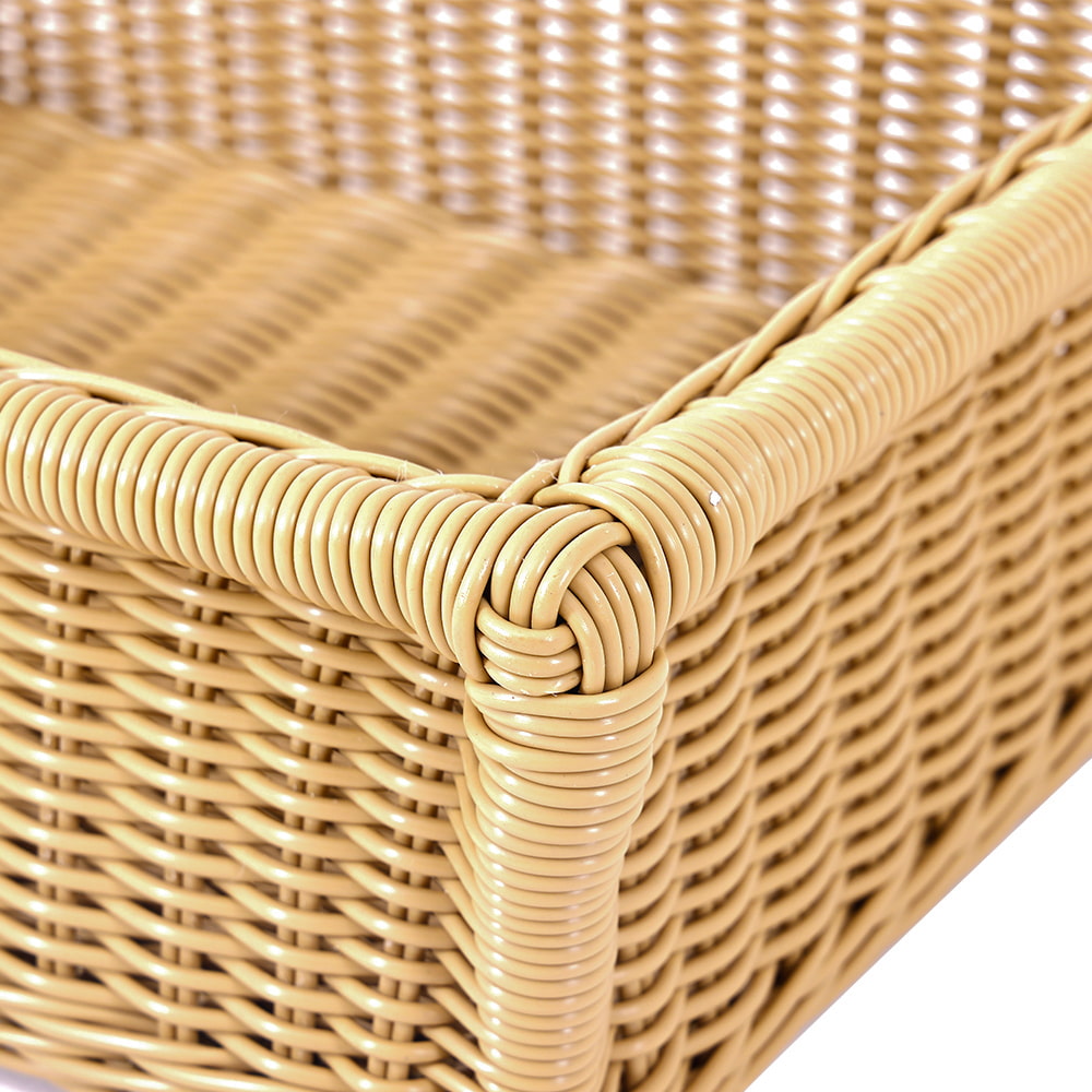 WYHS-T265 Rectangular Strip Round Rattan Baskets for Storage.
