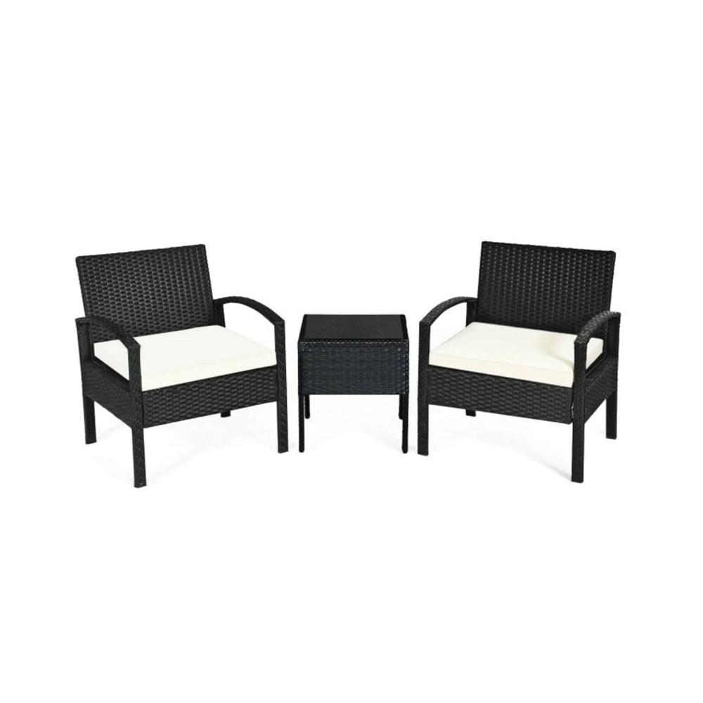 Patio Bistro Conversation Set,Outdoor Patio Furniture Set With Coffee Table for Yard & Bistro