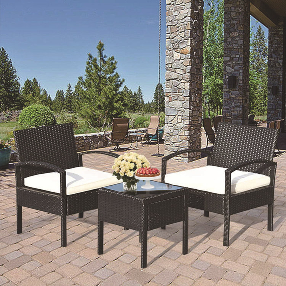 Patio Bistro Conversation Set,Outdoor Patio Furniture Set With Coffee Table for Yard & Bistro